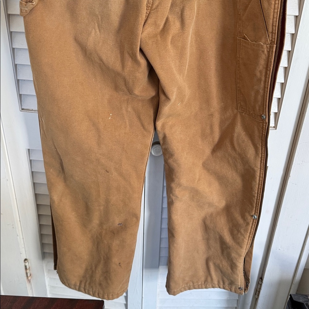 Vintage Carhartt Mens 42R Distressed Quilted Canvas Coveralls 996QZ USA Made - Picture 12 of 16